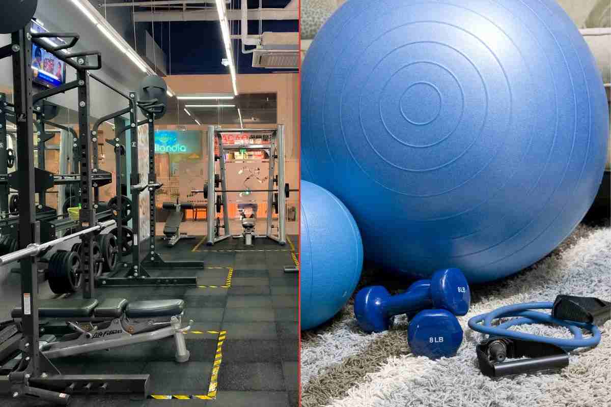 Allenamento in palestra e in casa