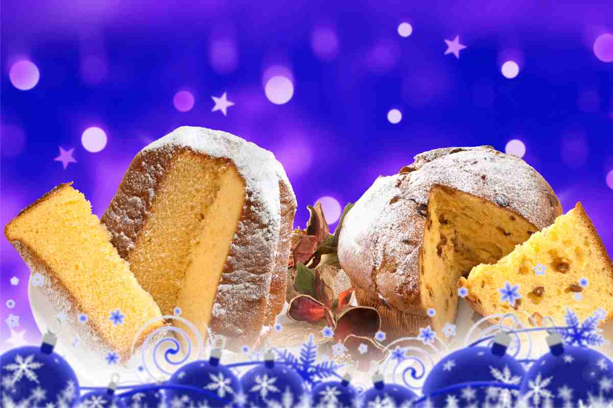 Un pandoro ed un panettone