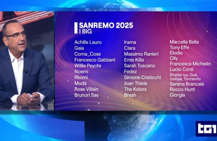 I cantanti in gara a Sanremo 2025