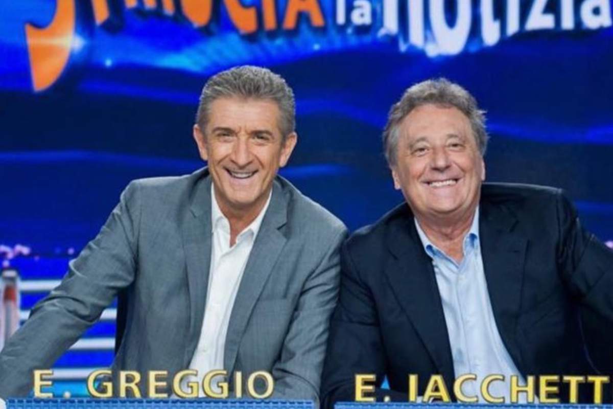 Iacchetti e Greggio a Striscia la notizia 